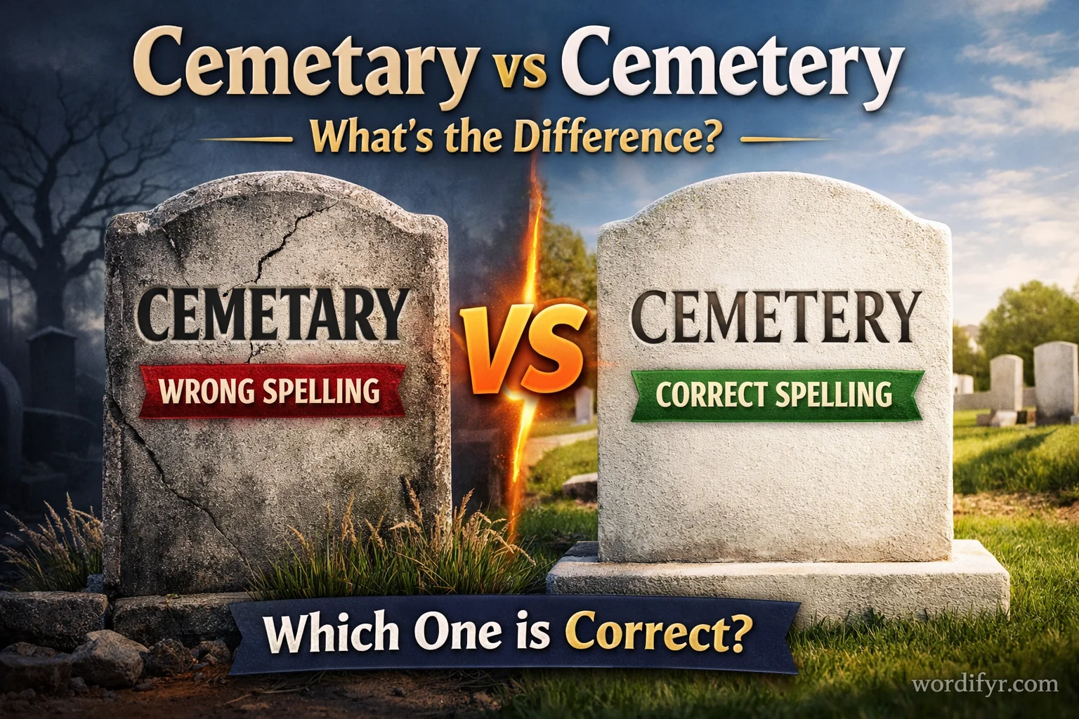 cemetary or cemetery