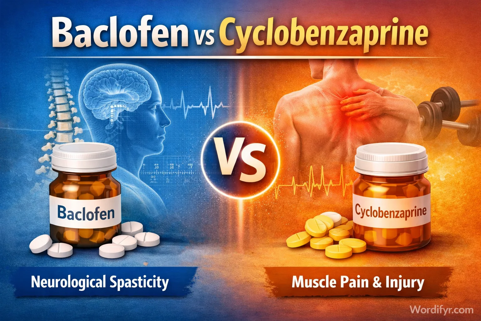 baclofen or cyclobenzaprine