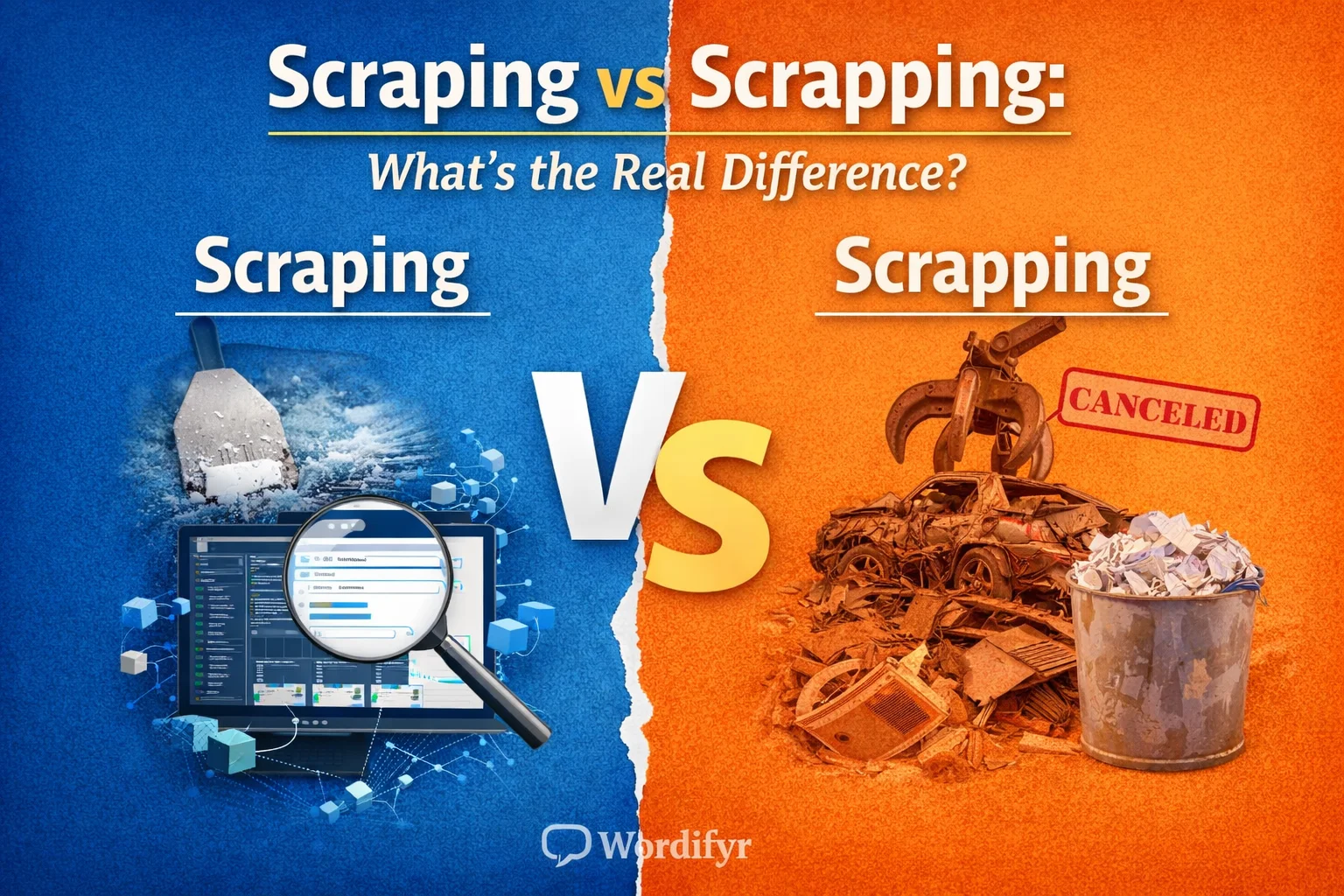 scraping or scrapping