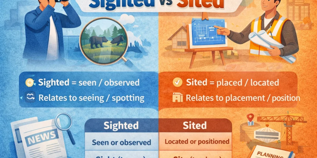 sighted or sited