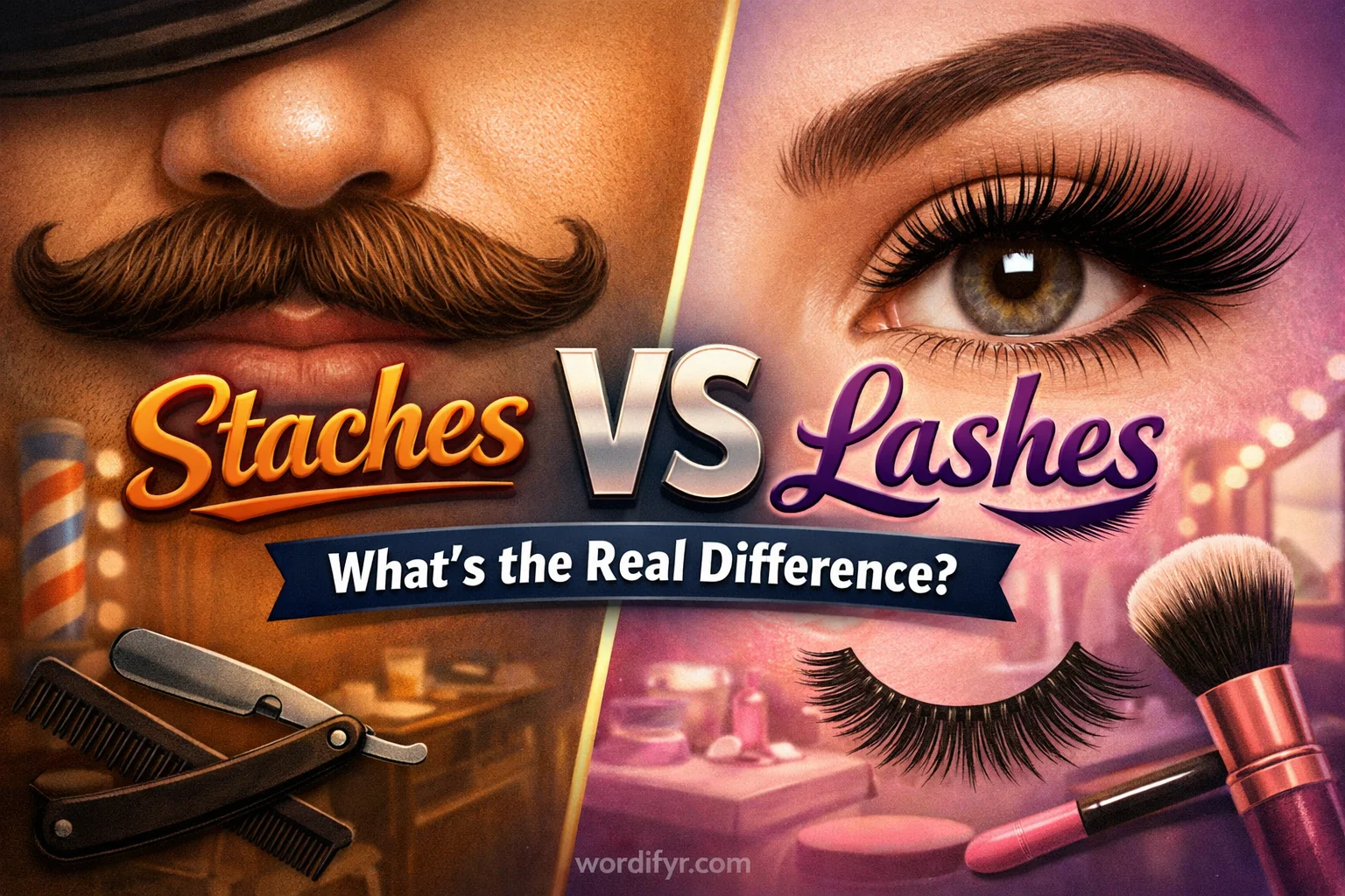 staches or lashes