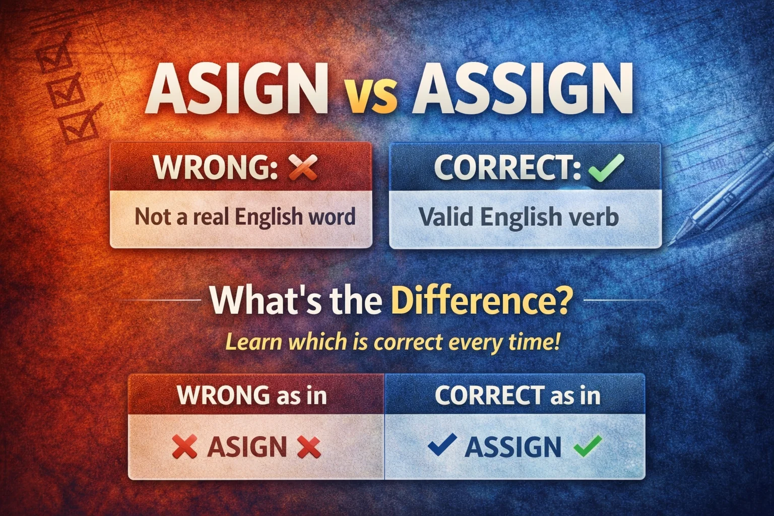asign or assign
