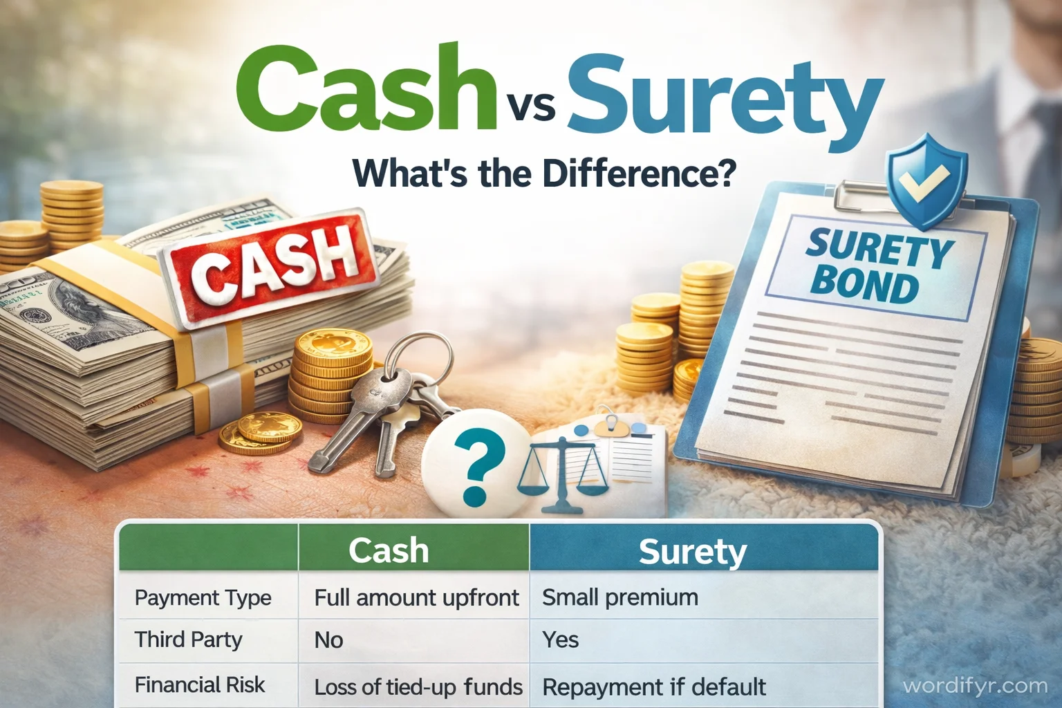 cash or surety