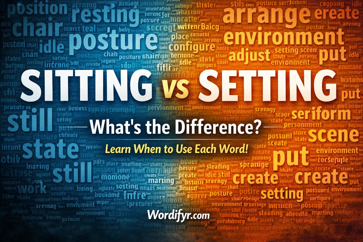 sitting or setting