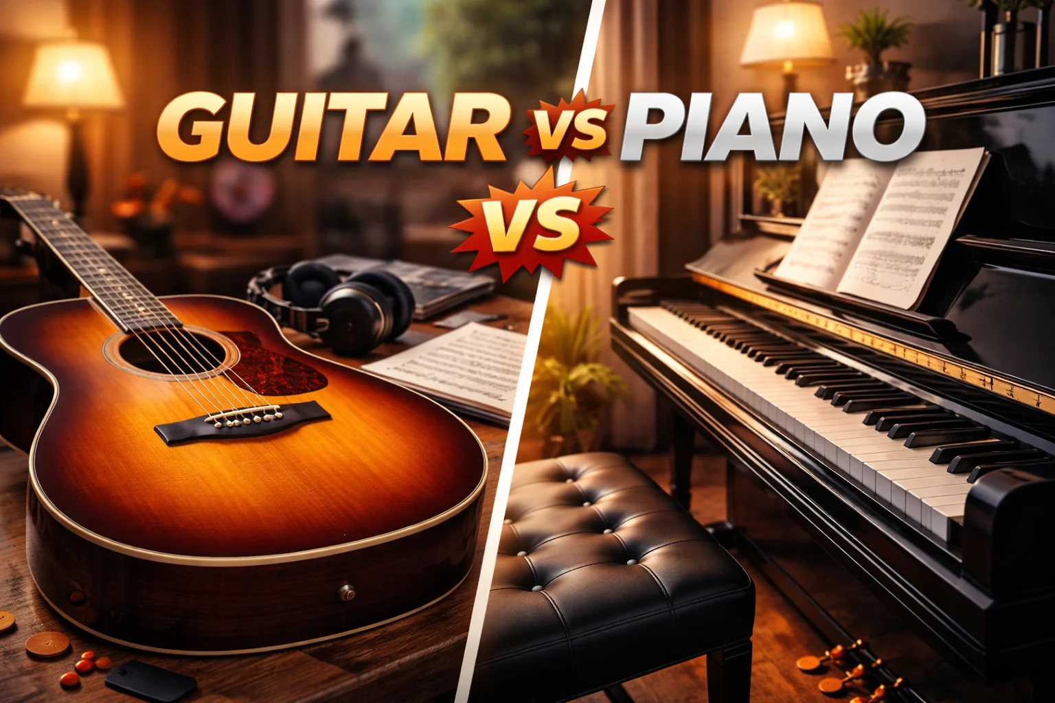 guitar or piano