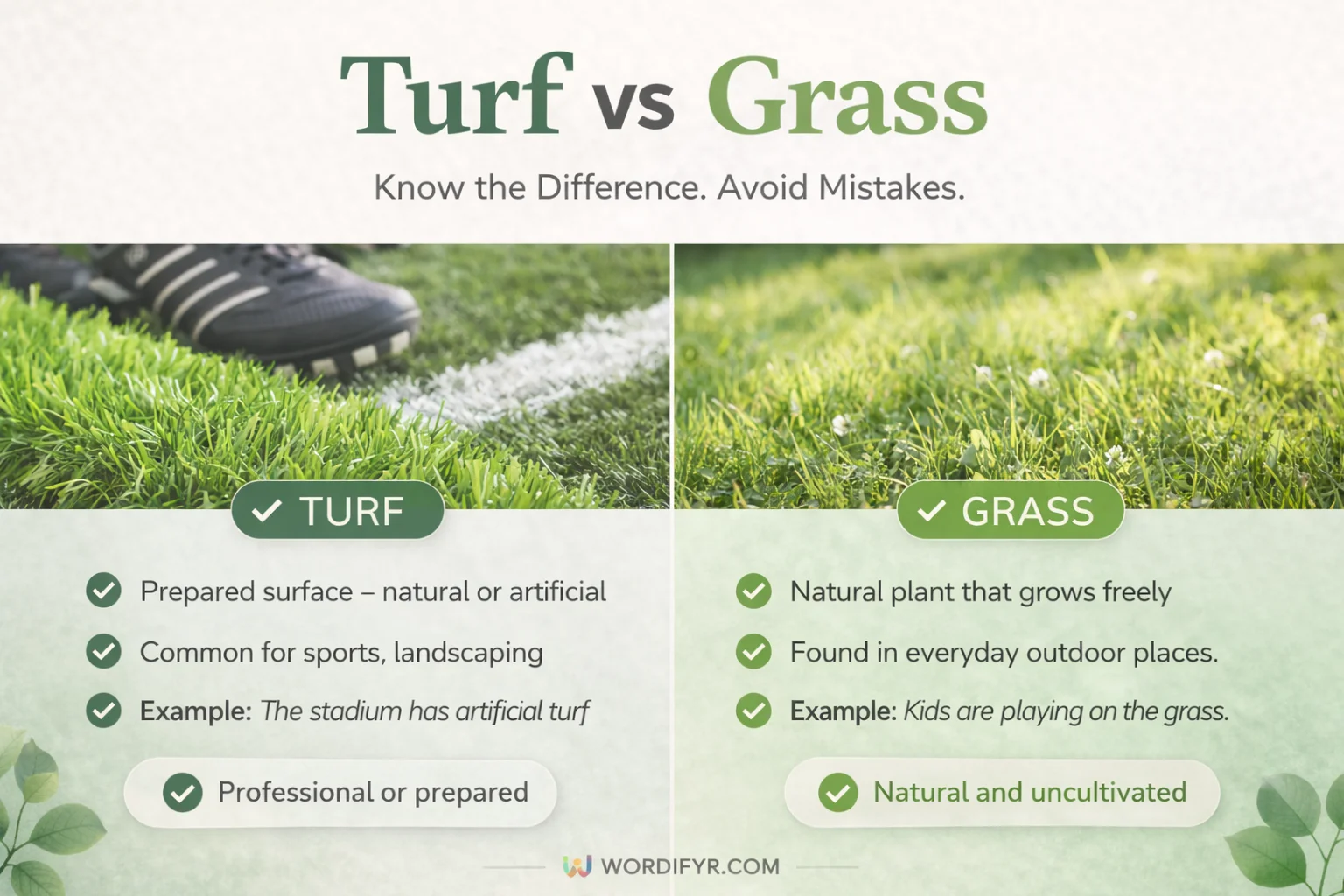 turf or grass
